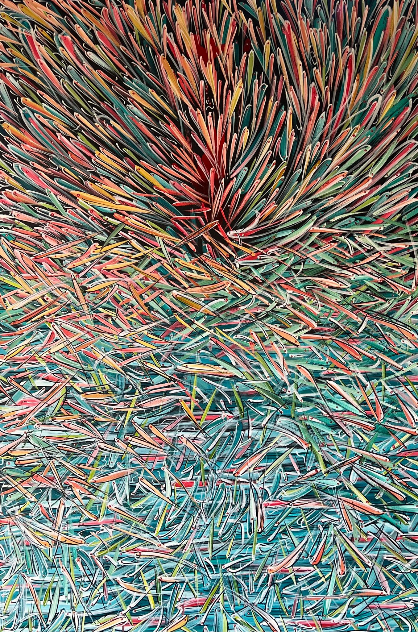 FISH CATCH — Painting by Peter Cosgrave
