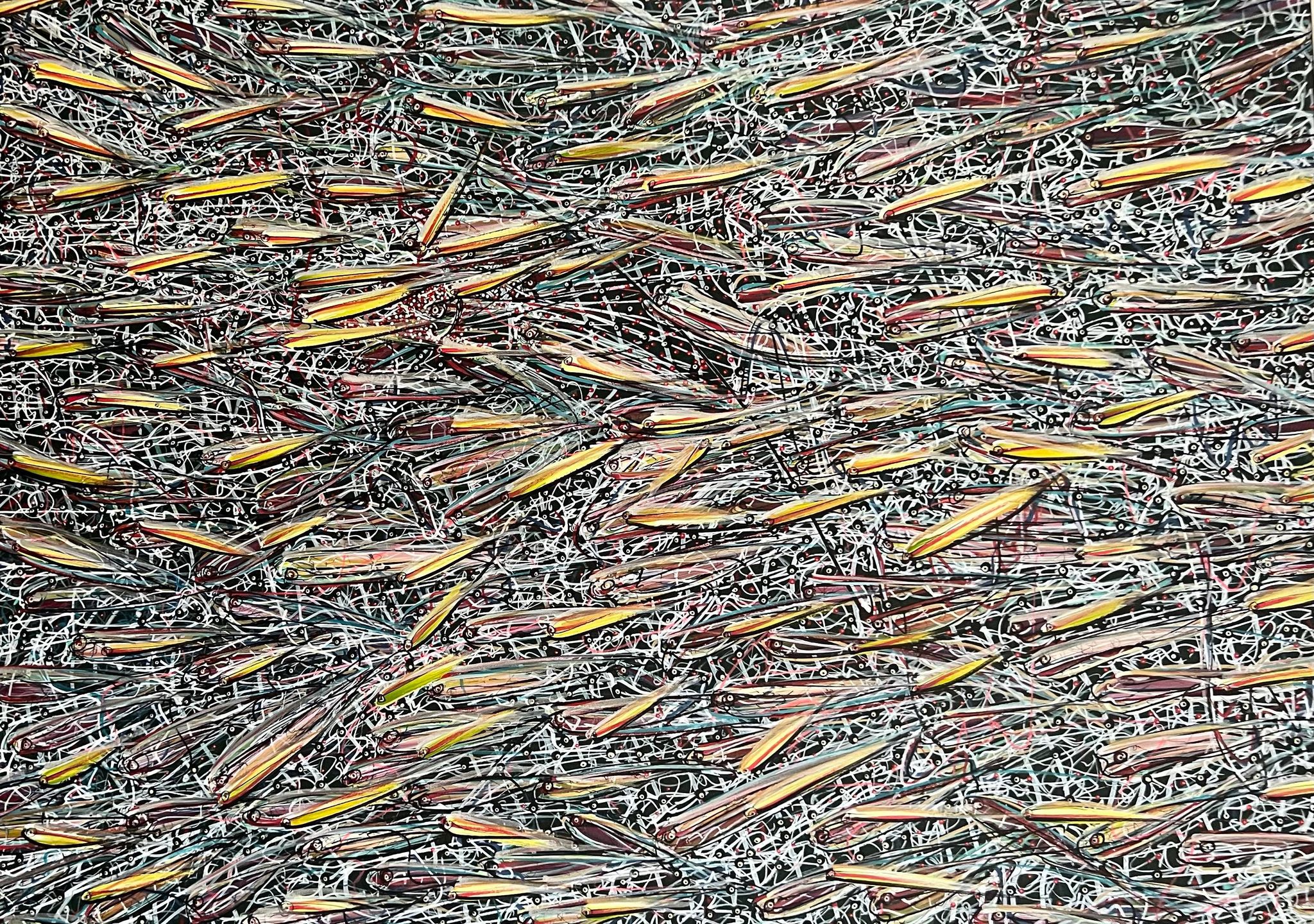 FISH CATCH — Painting by Peter Cosgrave