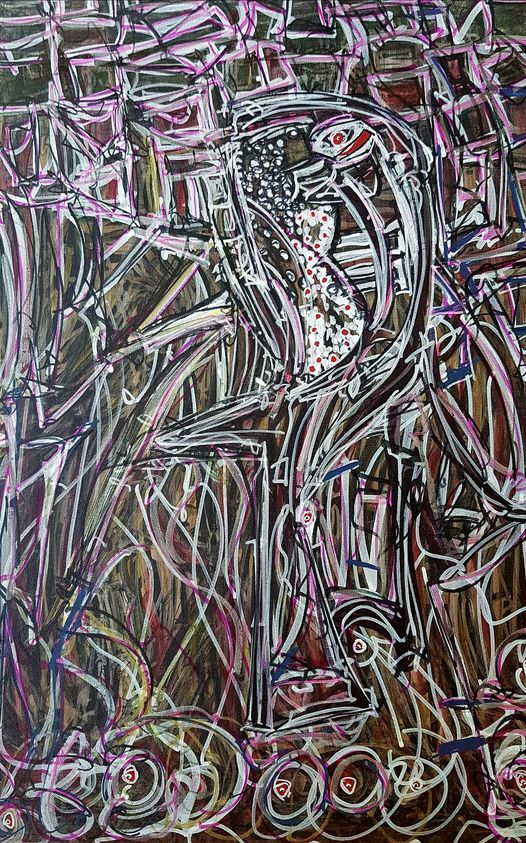 Part of Butja Butja Wirrumanu — Painting by Peter Cosgrave