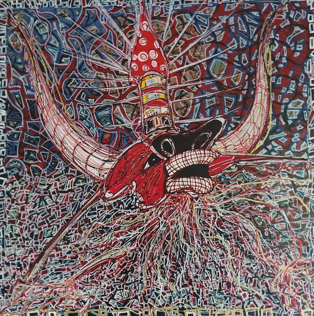 RED BULL — Painting by Peter Cosgrave