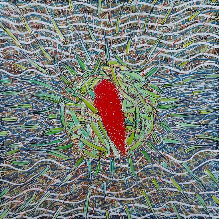 Scramble — Painting by Peter Cosgrave