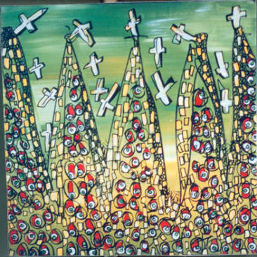 Wall St Crash — Painting by Peter Cosgrave
